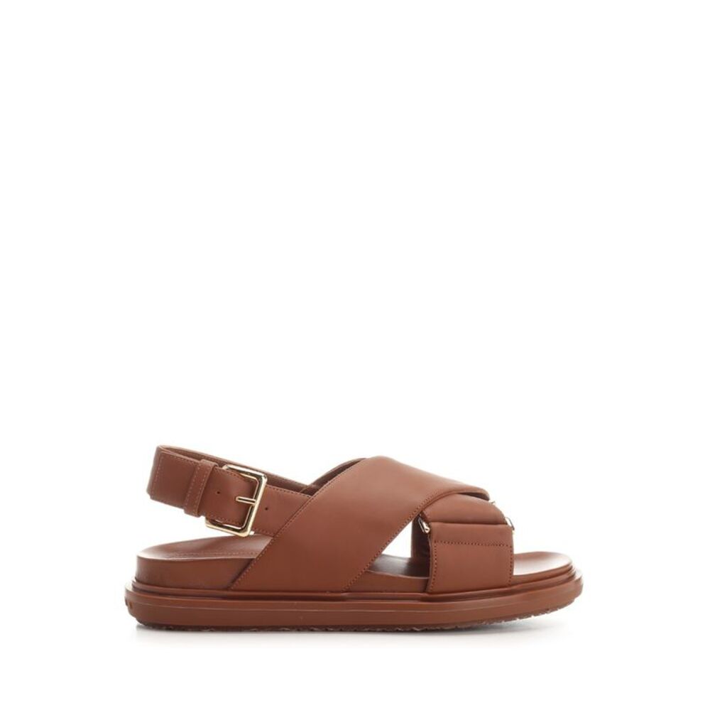 Marni Women Cramel Brown "Fussbett" Sandal